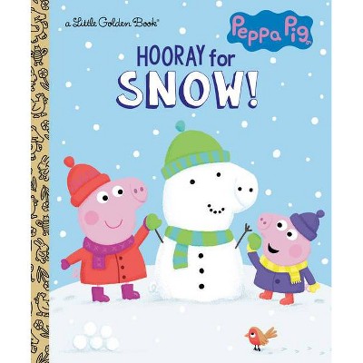 Hooray for Snow! (Peppa Pig) - (Little Golden Book) by  Golden Books (Hardcover)