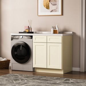 Kitchen Base Cabinet, Unassembled Cabinet with Adjustable Shelf without Top - 1 of 4