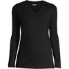 Lands' End Women's Relaxed Supima Cotton Long Sleeve V-Neck T-Shirt - 2 of 2