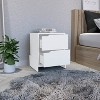 NicBex 17 inch Wide Nightstand with 2 Drawers,Side Table with Sturdy Base with Free Handle Design,Bedside Table for Bedroom,Living Room - 2 of 4