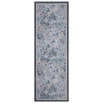 Coolmee Washable Area Rugs for Living Room Boho Non Slip Large Rug Floral Vintage Low Pile Rug for Living Room, Bedroom, Dining Room,Light Pink