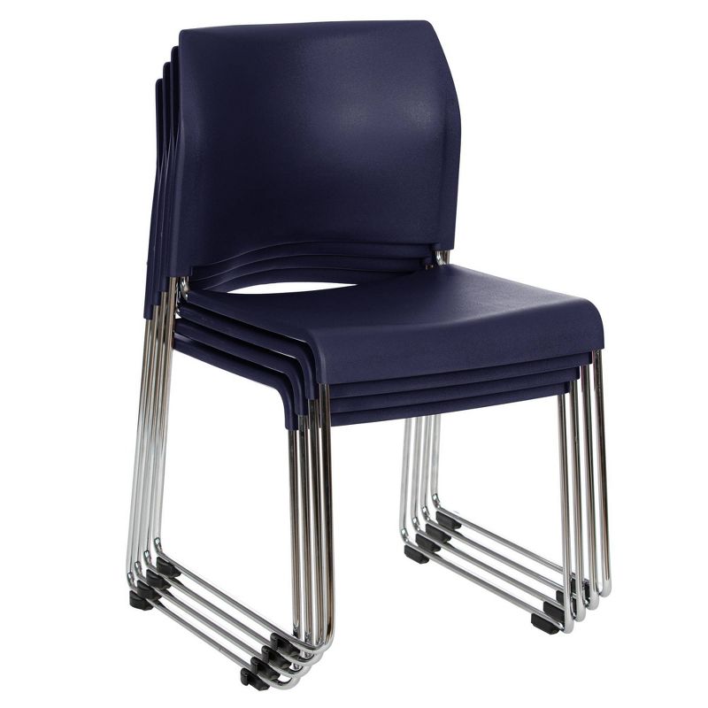 Hampden Furnishings 4pk Jody Collection Plastic Stack Chair Blue, 2 of 6