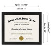 Americanflat 8.5x11 Diploma Frame with Shatter-Resistant Glass - Document Frame with Engineered Wood - Legacy Collection - Black - 2 of 4