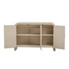Hostack Curved Sideboard Buffet with Gold Handles and Adjustable Organizer for Dining and Living Room, Natural - 2 of 4