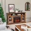 Costway 58" Fireplace TV Stand W/ 1400W Electric Fireplace for TVs up to 65 Inches Grey/Black/Brown/White - 2 of 4