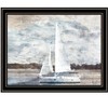 HomeRoots Sailboat on Water Black Framed Print Wall Art - 4 of 4
