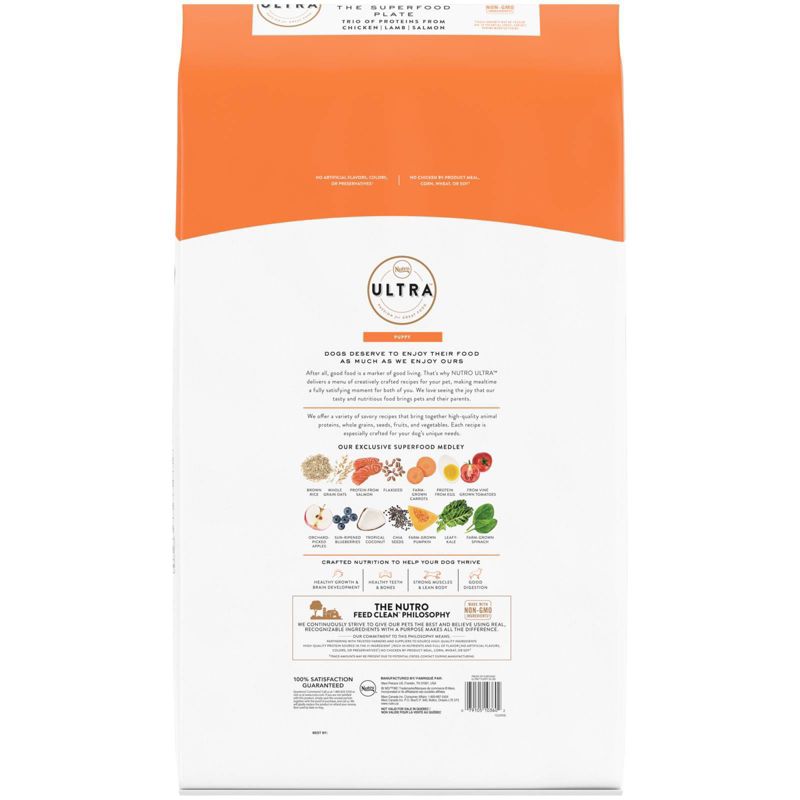 Nutro Ultra Superfood Plate Chicken, Lamb & Salmon Puppy Dry Dog Food, 3 of 8