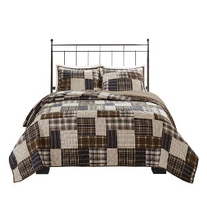 Gracie Mills Otha 3 Peice Plaid Reversible Quilt Set - King/California King - 1 of 4