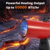 60,000 BTU Portable Propane Forced Air Heater Outdoor Great for Jobsite, Construction, Garage, Patio, Stainless Steel - 4 of 4