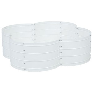 Sunnydaze Galvanized Steel 4-Leaf Clover-Shaped Raised Garden Bed - 1 of 4