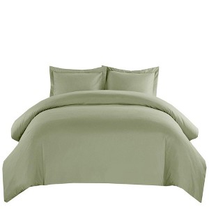 Wrinkle-Free Cotton Blend 600 Thread Count Duvet Cover Set, Full/Queen - 1 of 4