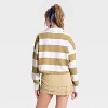 Women's Game Day Striped Cropped Long Sleeve Polo T-Shirt - JoyLab™ - 2 of 3