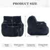 TUYOHW Soft Corduroy Bean Bag Chair,No Assembly Required with Memory Foam Fill,Plush & Cozy Lounger - 3 of 4