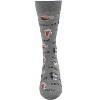 Memoi Men's  Coffee Time Bamboo Blend Novelty Crew Sock Med Gray Heather 10-13 - 2 of 4