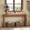 Lantine Solid Wood 63" Console Table for Living Room, Farmhouse Entryway Table with Integrated Splayed Legs for Hallway - 4 of 4