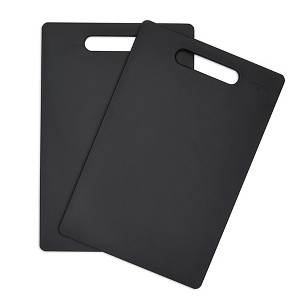 Farmlyn Creek 2 Pack Black Plastic Cutting Boards for Food Prep & Kitchen Accessories, 7.75 x 11.6 in - 1 of 4