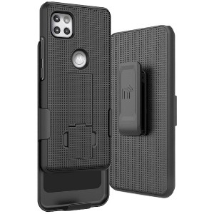 Nakedcellphone Case with Stand and Belt Clip Holster for Motorola Moto One 5G Ace - 1 of 4