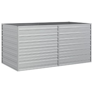 vidaXL Garden Raised Bed Silver Galvanized Steel - 63 x 31.5 x 30.3 in - 1 of 4