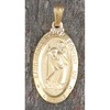 Dicksons Saint Christopher Protect Us Embossed Oval Medal Gold-Plated 18-Inch Pendant Necklace - 2 of 2