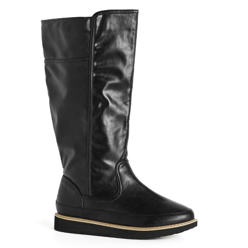 Women's Wide Fit Skylar Tall Boot - Black | Cloudwalkers : Target