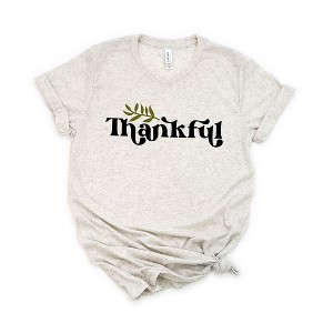 Simply Sage Market Women's Thankful Leaf Short Sleeve Graphic Tee - 1 of 4