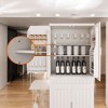 Kitchen Pantry Storage Cabinet with Drawer, 2 Cabinets & 6 Door Shelves, Adjustable Freestanding Cupboard for Kitchen, Dining Room - 4 of 4
