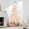 Best Choice Products Prelit Artificial Tinsel Christmas Tree Festive Holiday Decoration w/ Stand - White - 2 of 4