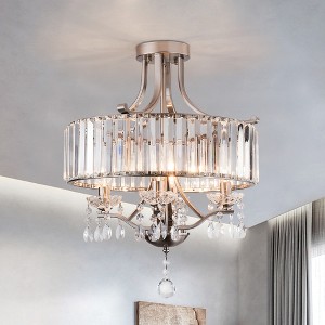 Maxax 16.5" Modern Elegant Crystal Flush Mount - 1 of 4