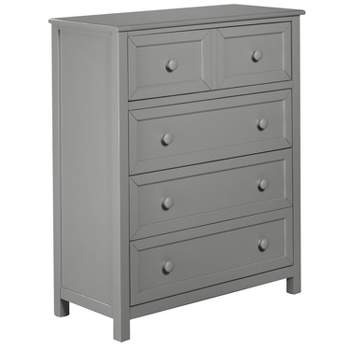 Schoolhouse 4.0 Wood 4 Drawer Kids' Chest Gray - Hillsdale Furniture