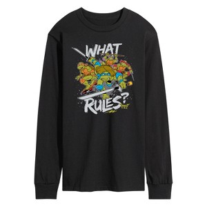 Men's - Teenage Mutant Ninja Turtles - What Rules Long Sleeve Graphic T-Shirt - 1 of 4