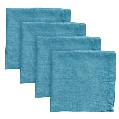 Split P Aqua Linen Napkin Set of 4