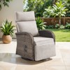 Belord Outdoor Swivel Recliner Chair, Recliner Patio Swivel Chair with Adjustable Reclining Back and Lifting Footrest, Wicker Outdoor Lounge Chair - 2 of 4