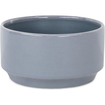 Cheung's Elegora Wide Round Straight Side Ceramic Pot - Large - Gray