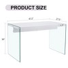 NicBex 47.2" Modern Rectangular Dining Table with Clear Tempered Glass Legs for Kitchen - 4 of 4