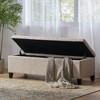 Kumasinova Upholstered Storage Ottoman, Contemporary Ottoman with Storage, 51.25" Ottoman Bench, Entryway Bench, Foot Stool with Pressure Hinges - 3 of 4