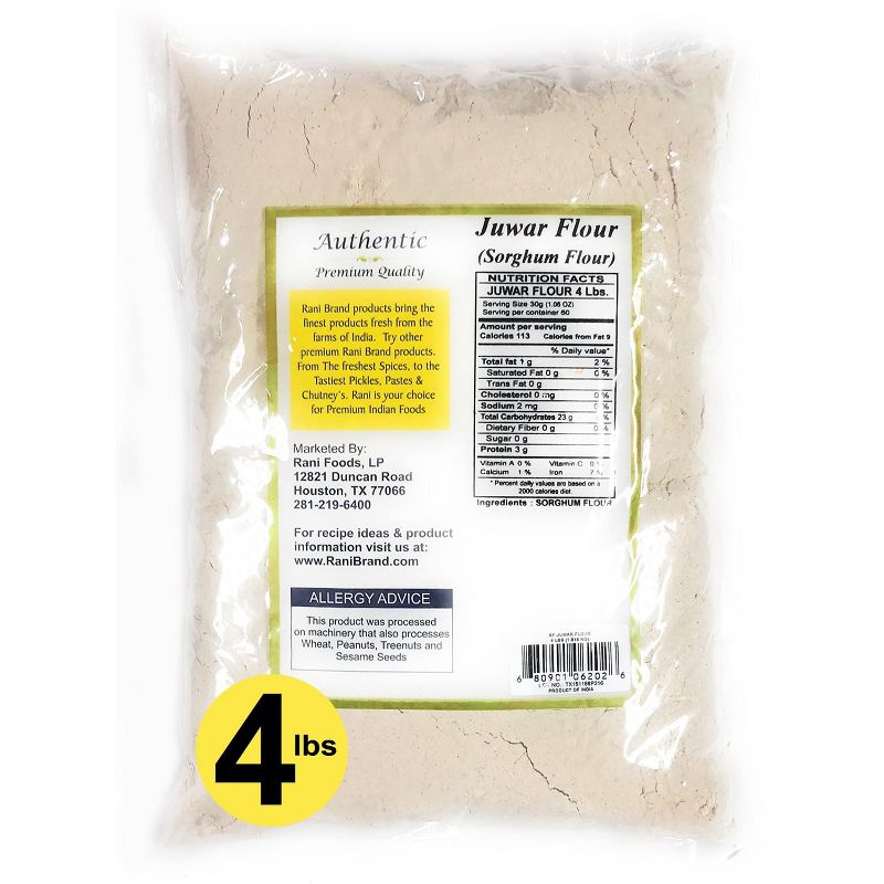 Juwar (Sorghum) Flour - 32oz (2lbs) 907g, 2 of 3