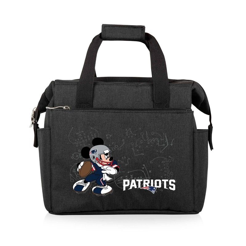 NFL New England Patriots Mickey Mouse On The Go Lunch Cooler - Black, 1 of 6
