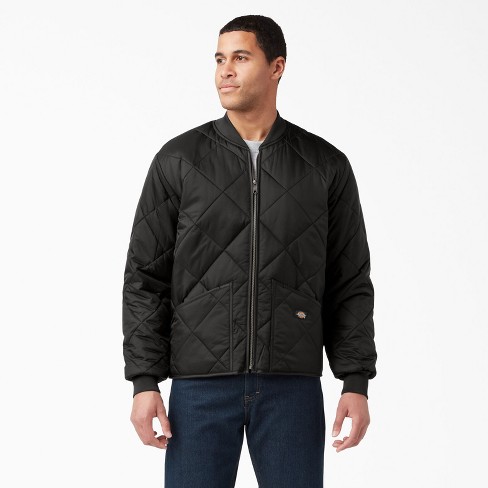 Dickies Diamond Quilted Jacket, Black (bk), S : Target