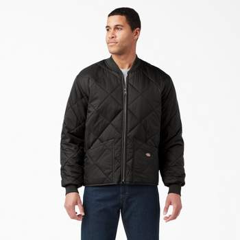 Dickies Relaxed Fit Icon Hooded Duck Quilted Shirt Jacket, Black (bk ...