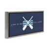 Stupell Industries Better At Lake with Crossed Oars Floating Frame Canvas Art - 2 of 4