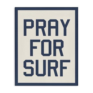 Stupell Industries Pray for Surf Phrase Canvas Art - 1 of 4