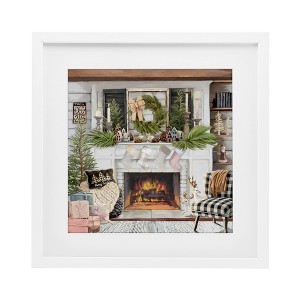 Stupell Industries Cozy Fireplace Holiday Framed Print Under Glass Art - 1 of 4