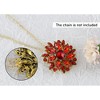 Anna-Kaci Crystal Rhinestone Bridal Flower Wreath Brooch Pin Necklace for Weddings Christmas - 3 of 4