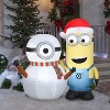 Gemmy Christmas Airblown Inflatable Kevin Building Snowman Scene Universal, 5 ft Tall, White - 2 of 2
