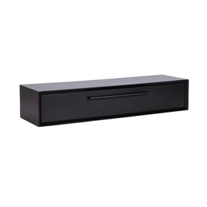 Kate & Laurel All Things Decor 30"x9"x6" McCutcheon Floating Shelf Black - 1 of 4
