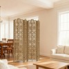 Wooakway Rustic Folding Wood Room Divider Vintage Freestand Privacy Screen for Room Seperation Living Room Bedroom Office Room - 2 of 4