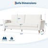 Jojoka 3-Seater Modern Sofa Couch with Boucle Upholstery, Deep Seats and Wide Armrests, Mid-Century Loveseat for Living Room or Office - 2 of 4