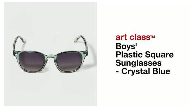 Boys&#39; Plastic Square Sunglasses - art class&#8482; Crystal Blue, 2 of 5, play video