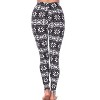 Women's One Size Fits Most Printed Leggings - One Size Fits Most - White Mark - 3 of 3