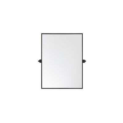 Elegant Lighting Rectangle pivot mirror 24x32 inch in black